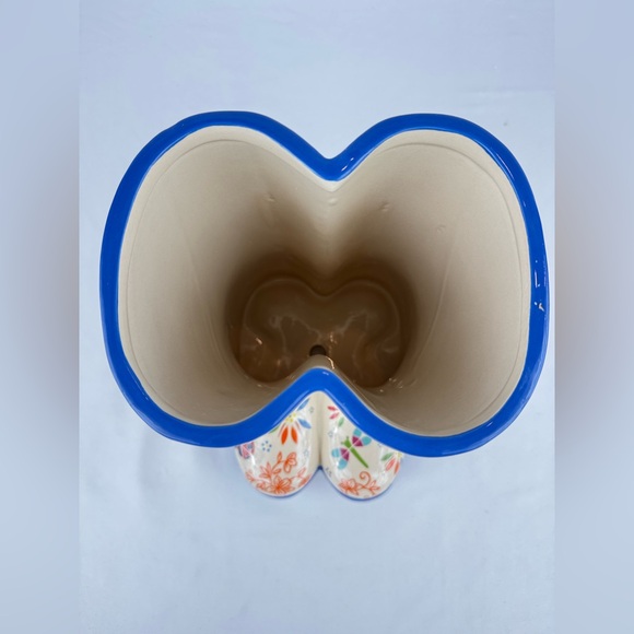 NIB Temp-tations by Tara Stoneware Garden Planter Boots in Garden Party - Picture 4 of 6